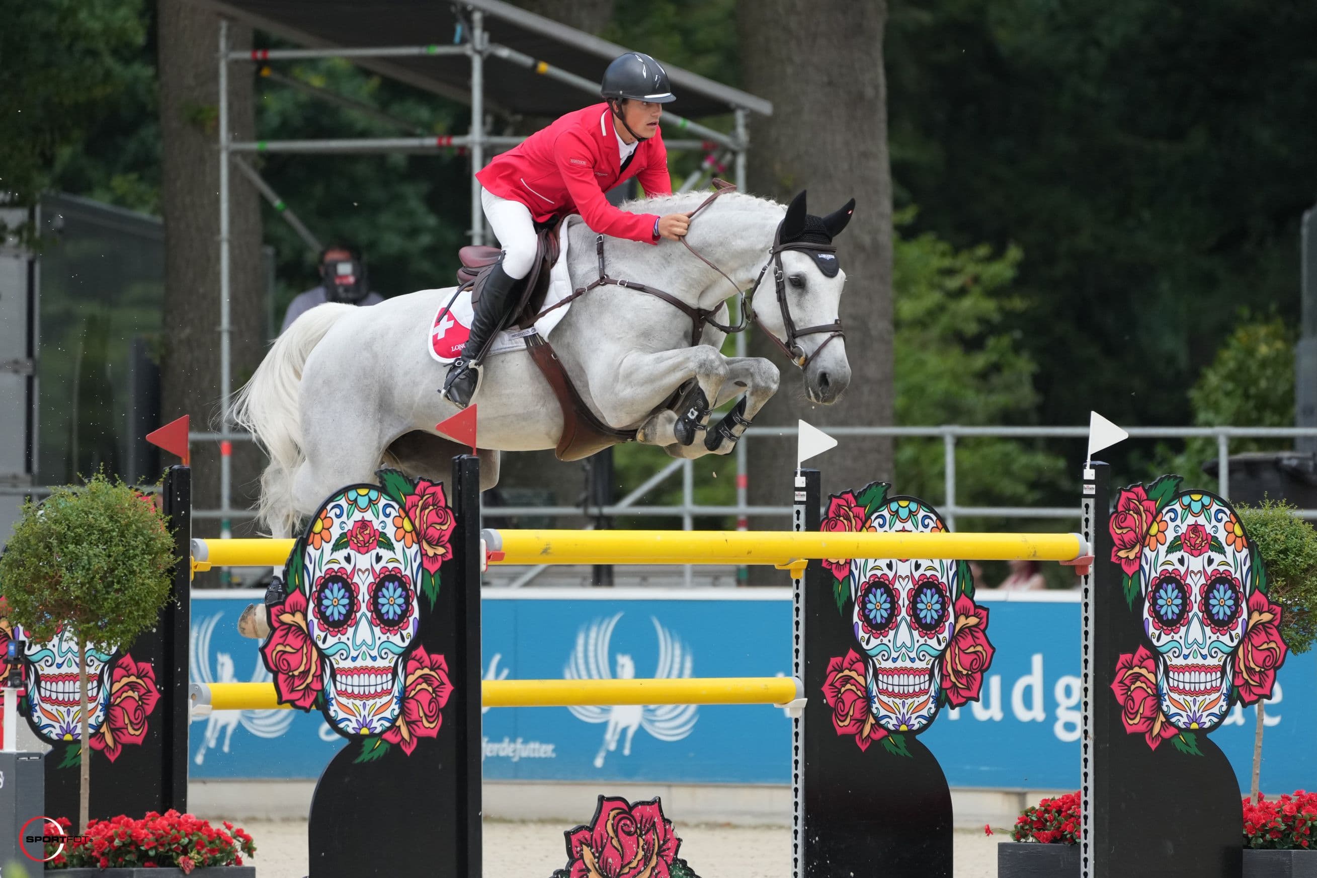 Rider clearing a fence